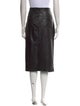 Veronica Beard Leather Trim Embellishment Midi Length Skirt