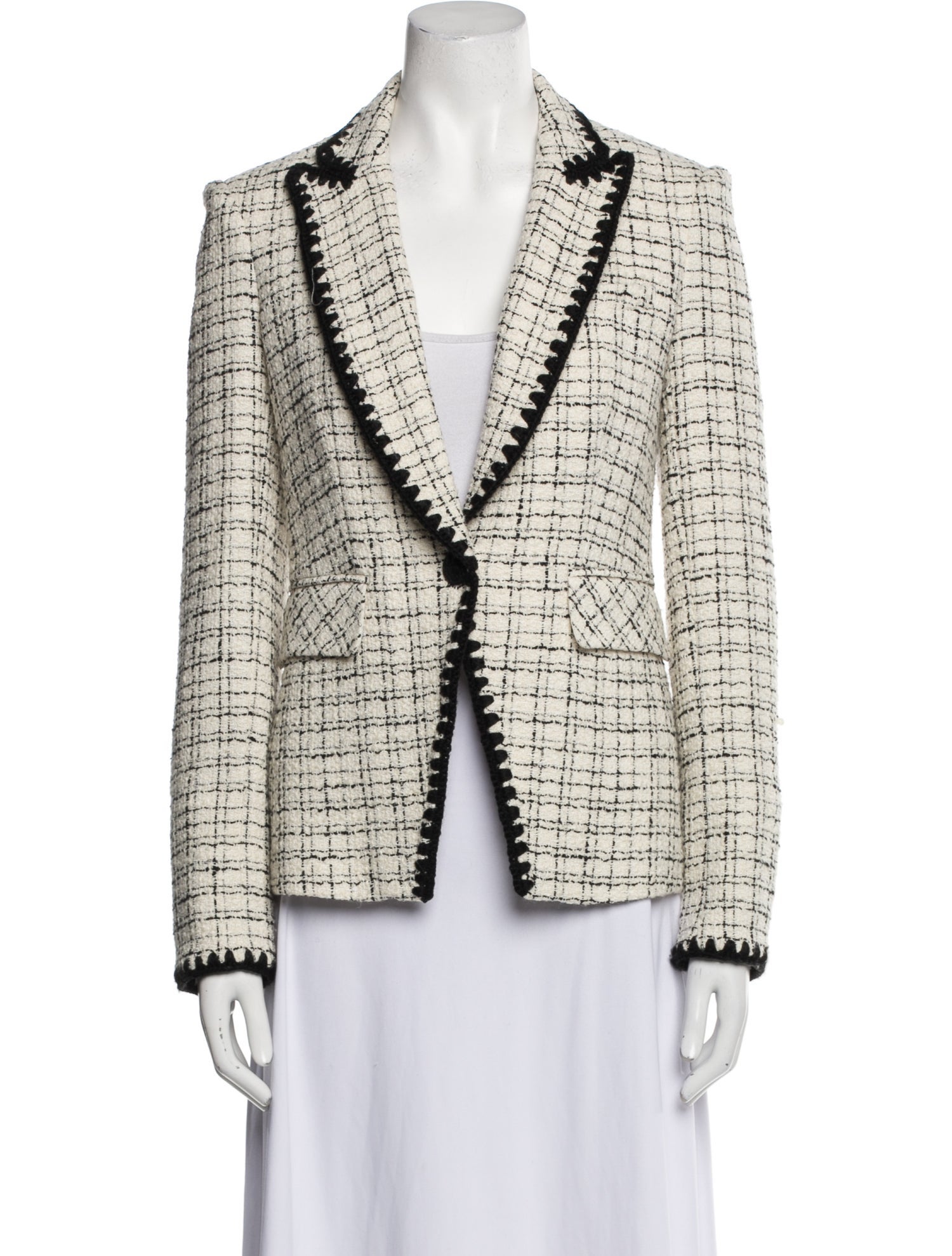 Veronica Beard Tweed Pattern Blazer