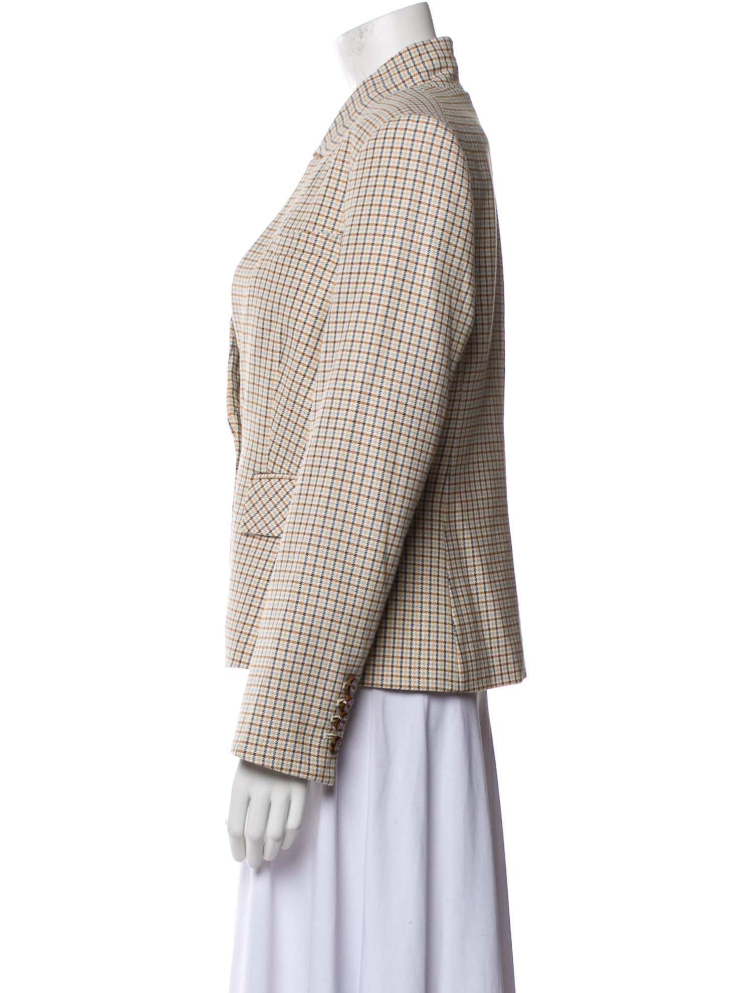 Veronica Beard Plaid Print Blazer