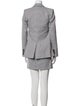 Veronica Beard Houndstooth Print Lace Trim Embellishment Skirt Suit