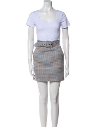 Veronica Beard Houndstooth Print Lace Trim Embellishment Skirt Suit