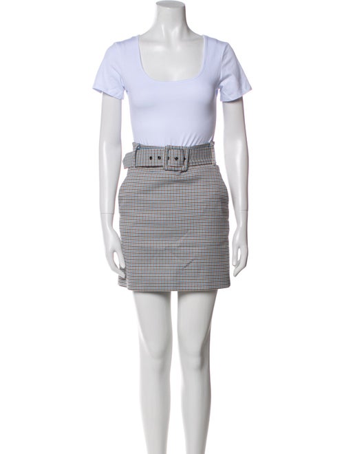 Veronica Beard Houndstooth Print Lace Trim Embellishment Skirt Suit