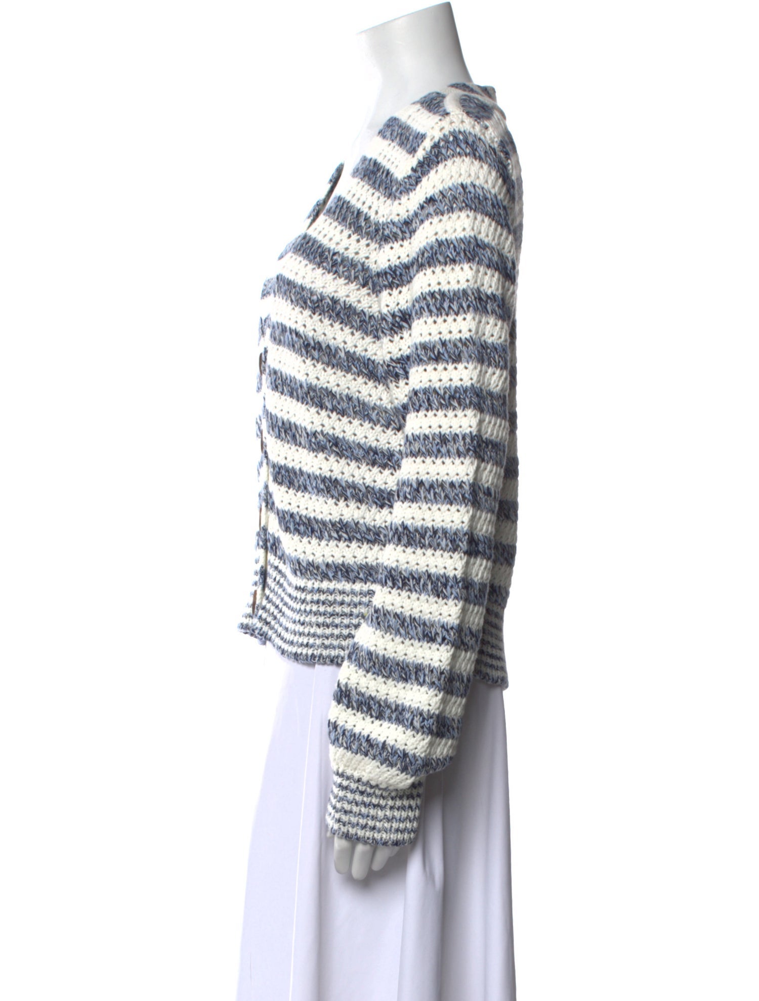 Veronica Beard Striped V-Neck Sweater w/ Tags