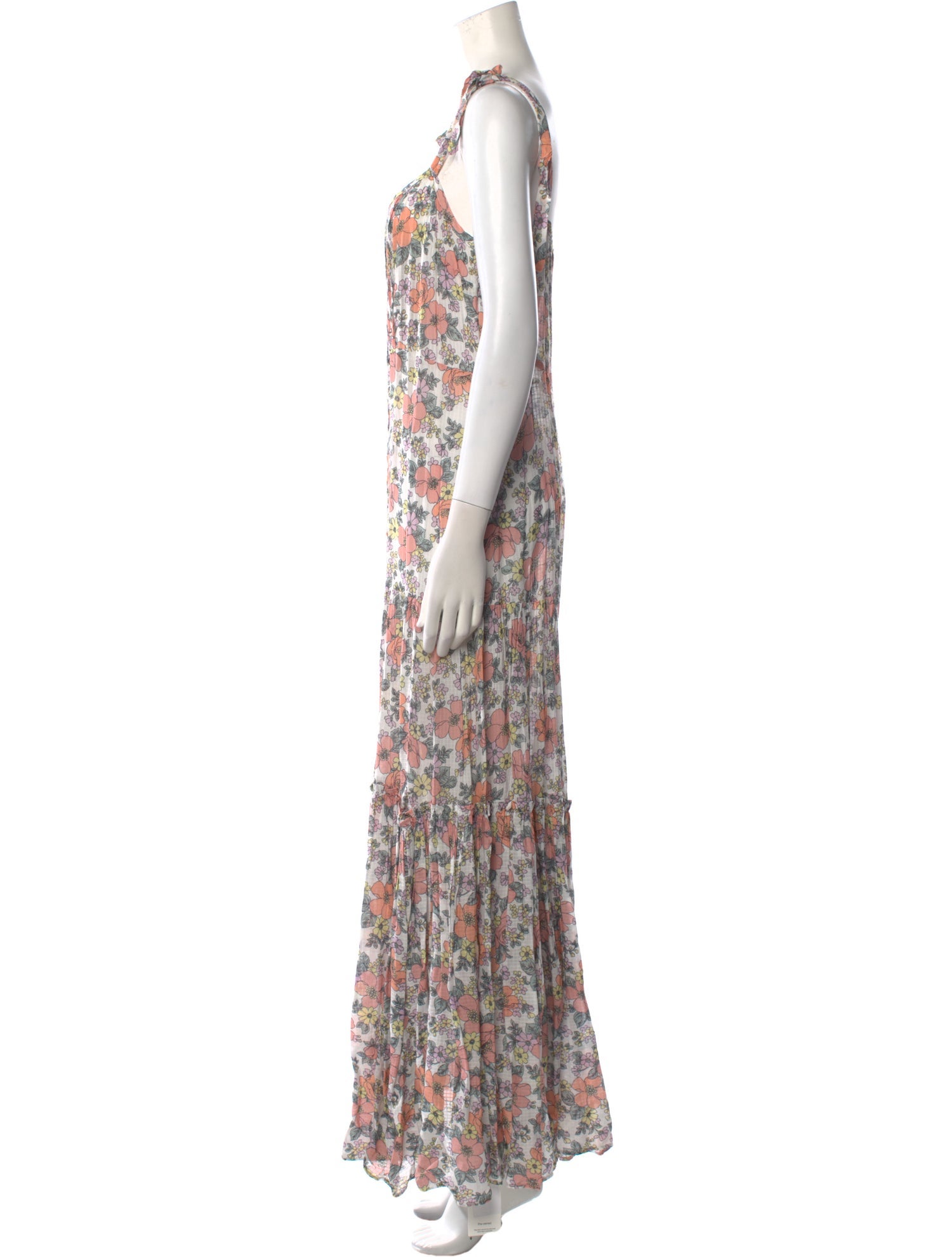 Veronica Beard Floral Print Long Dress