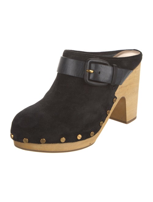 Veronica Beard Suede Studded Accents Mules