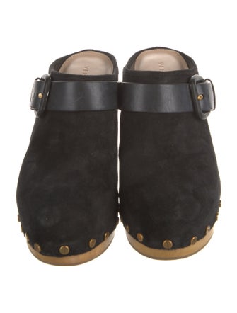 Veronica Beard Suede Studded Accents Mules