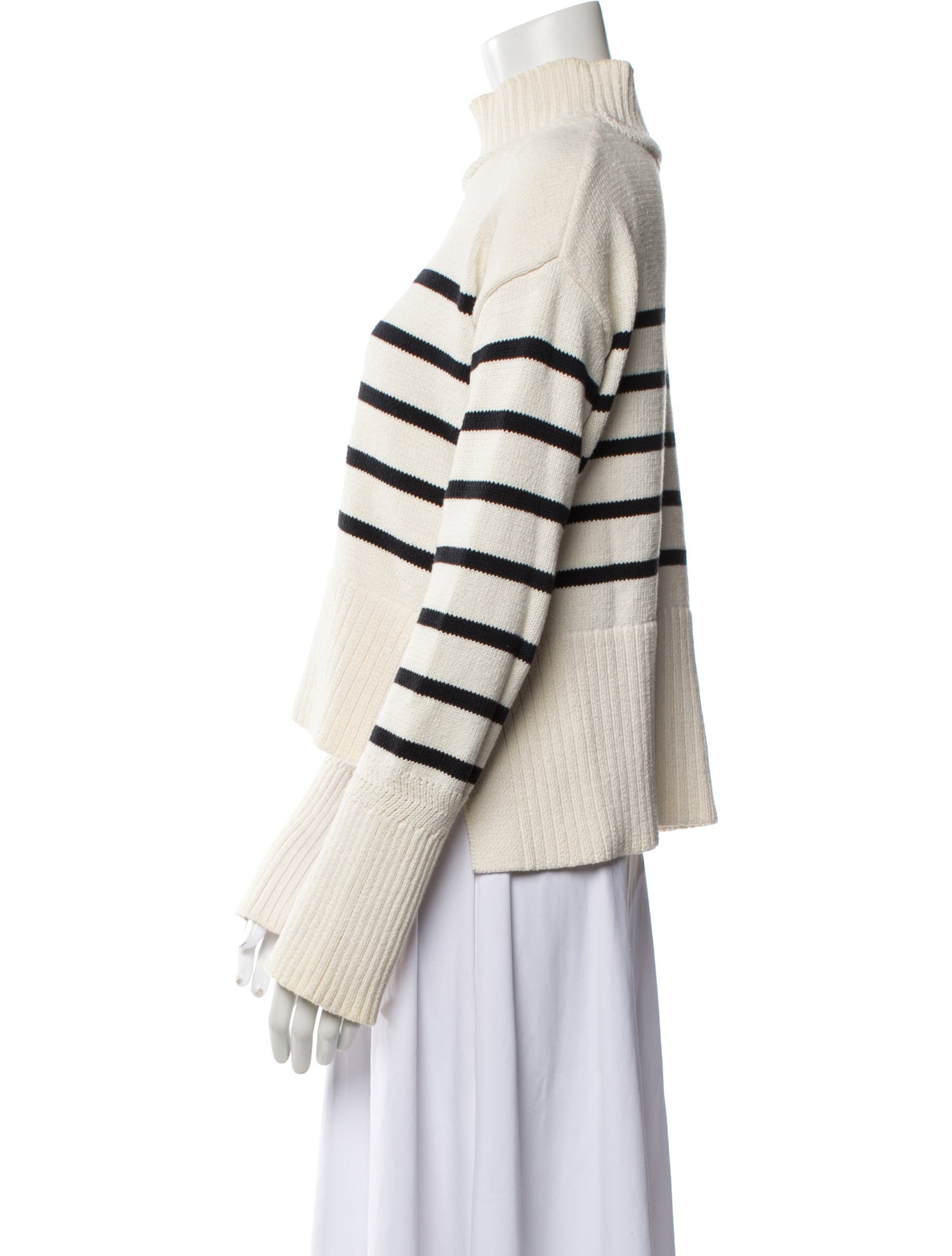 Veronica Beard Striped Turtleneck Sweater