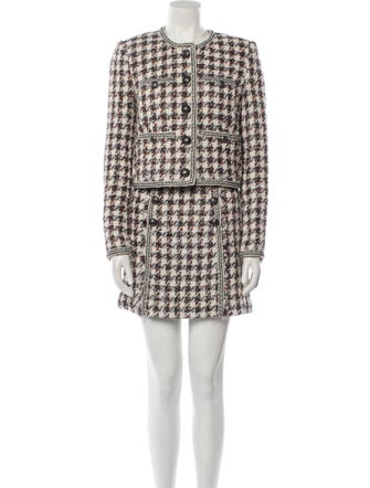 Veronica Beard Tweed Pattern Skirt Suit