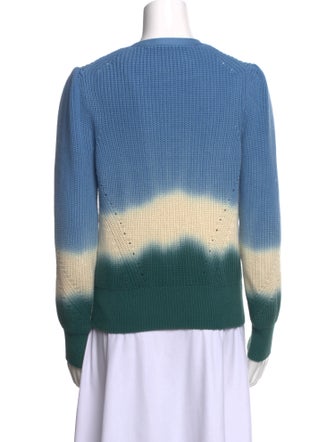 Veronica Beard Colorblock Pattern V-Neck Sweater