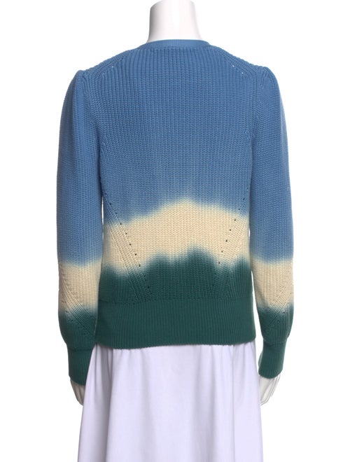 Veronica Beard Colorblock Pattern V-Neck Sweater