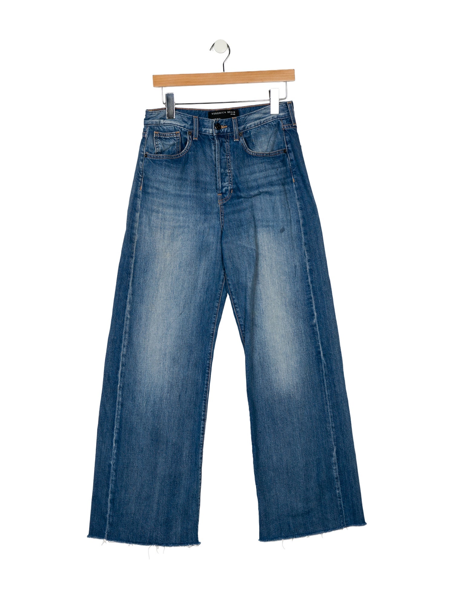 Veronica Beard High-Rise Wide Leg Jeans