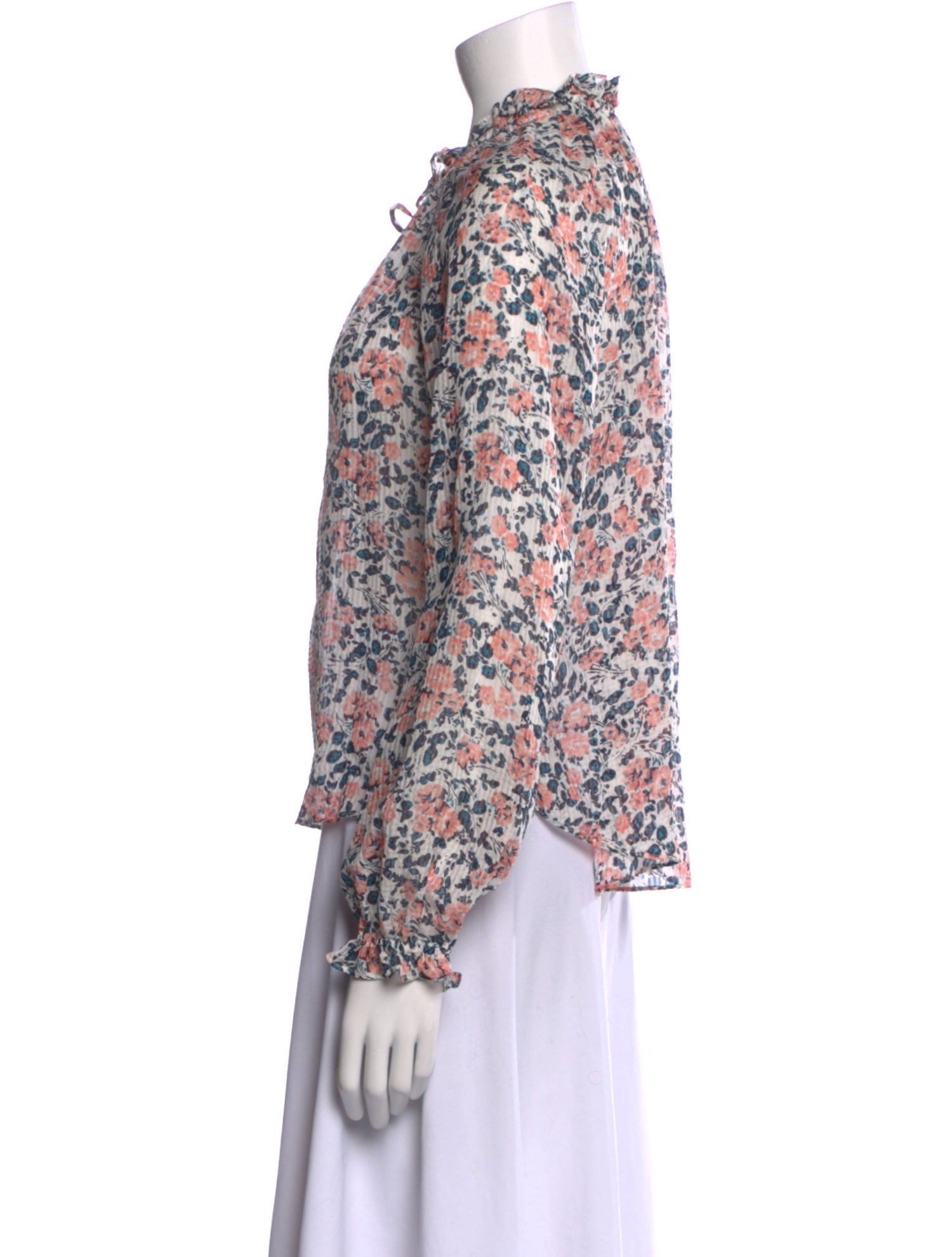 Veronica Beard Silk Floral Print Blouse