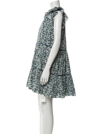 Veronica Beard Floral Print Mini Dress