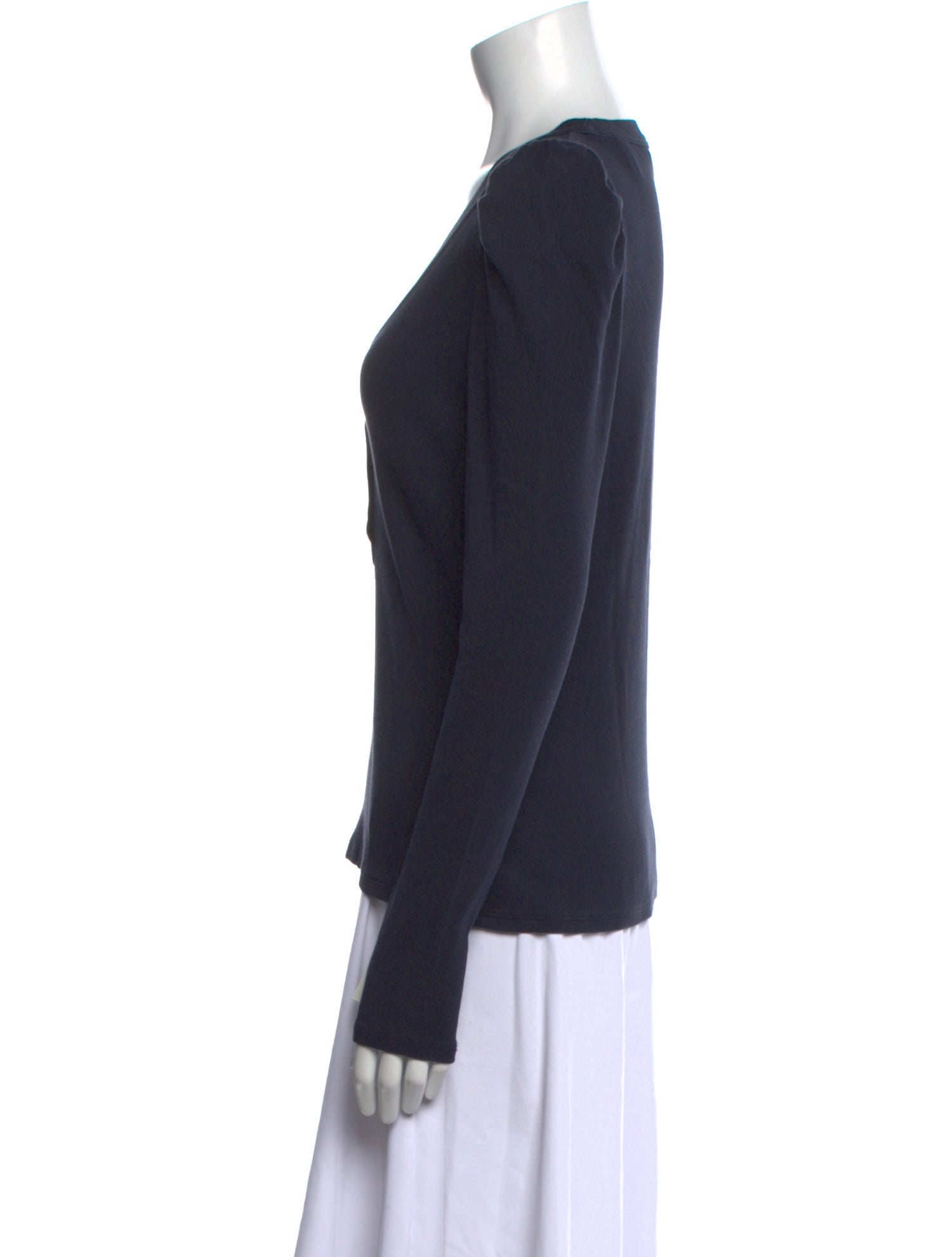 Veronica Beard V-Neck Long Sleeve Top