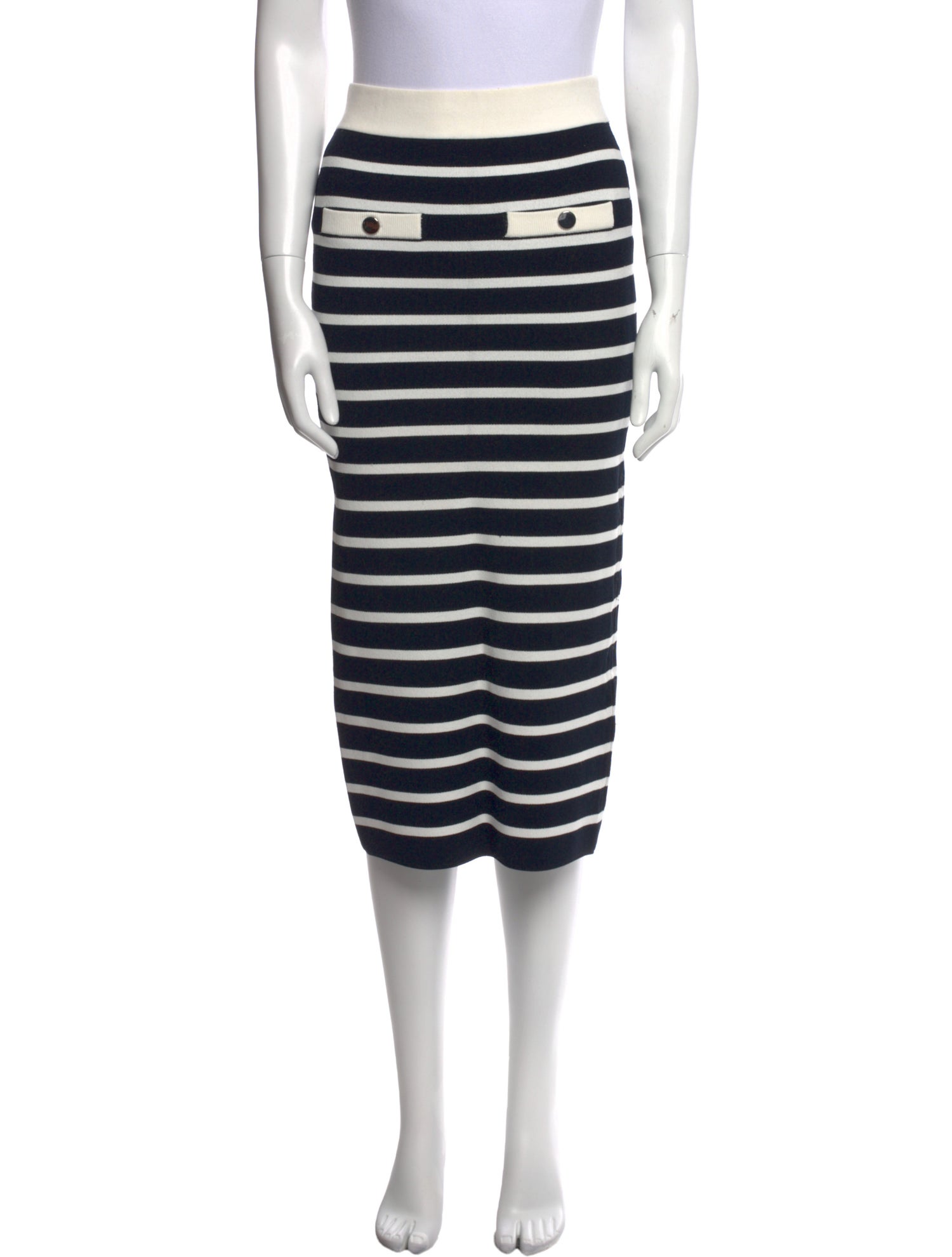 Veronica Beard Striped Midi Length Skirt