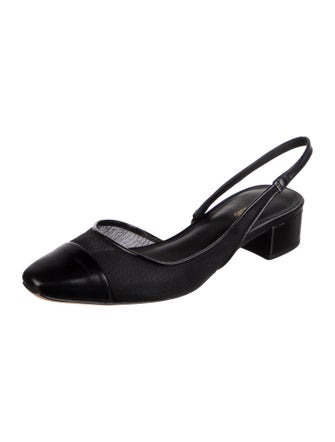 Veronica Beard Leather Slingback Flats