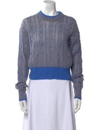 Veronica Beard Colorblock Pattern Crew Neck Sweater