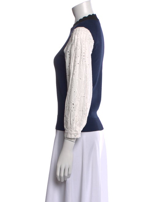 Veronica Beard Crew Neck Three-Quarter Sleeve Sweatshirt