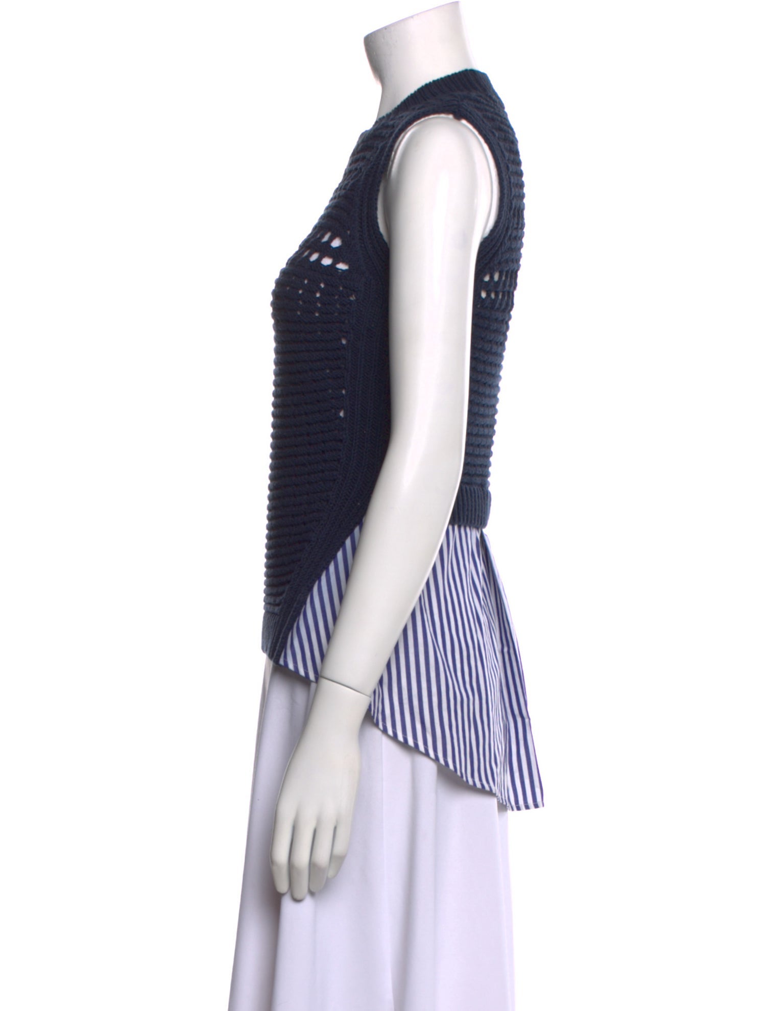 Veronica Beard Crew Neck Sleeveless Top