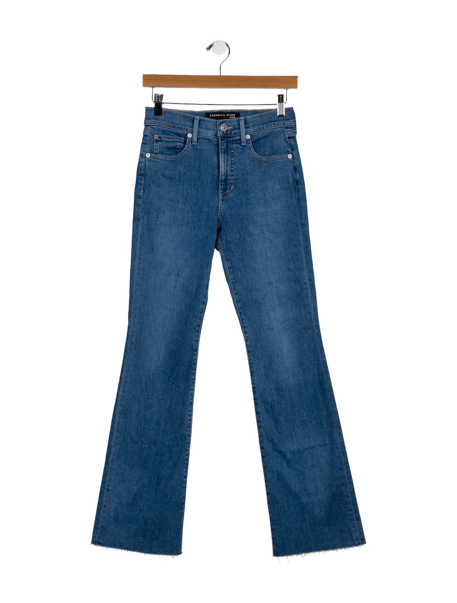 Veronica Beard Mid-Rise Wide Leg Jeans