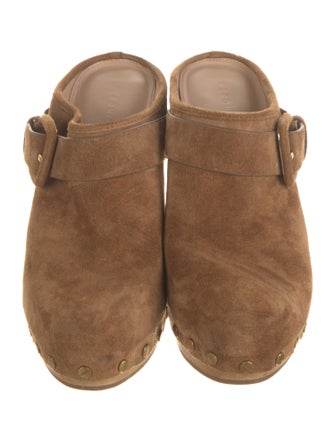 Veronica Beard Suede Studded Accents Mules