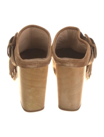 Veronica Beard Suede Studded Accents Mules