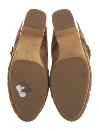 Veronica Beard Suede Studded Accents Mules