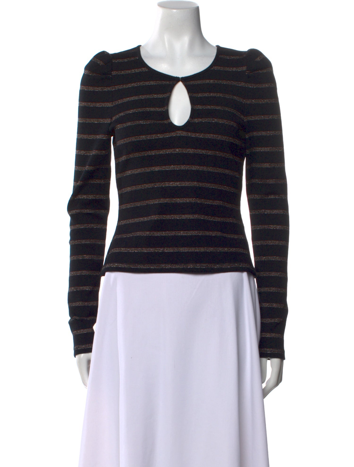 Veronica Beard Striped Scoop Neck Sweater