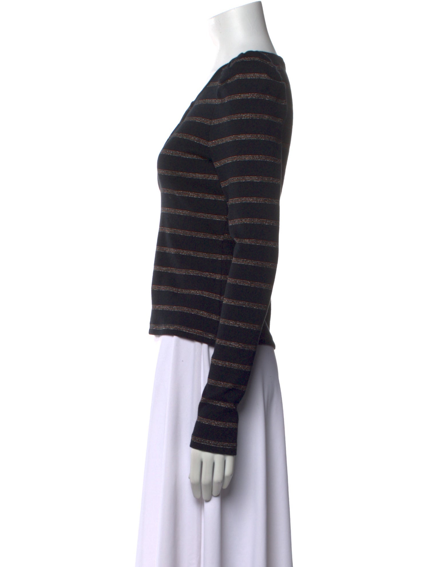 Veronica Beard Striped Scoop Neck Sweater