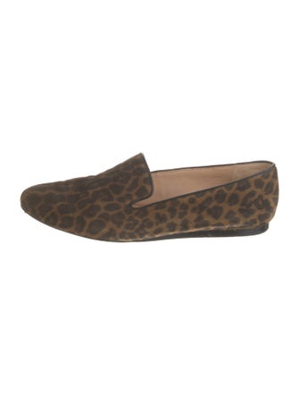 Veronica Beard Suede Animal Print Loafers