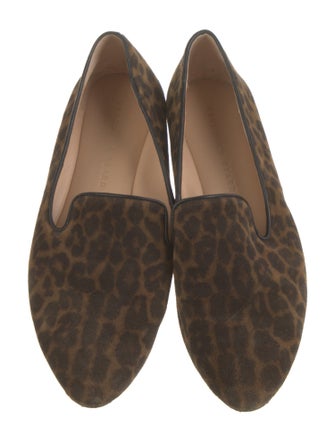 Veronica Beard Suede Animal Print Loafers