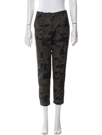 Veronica Beard Camouflage Print Straight Leg Pants