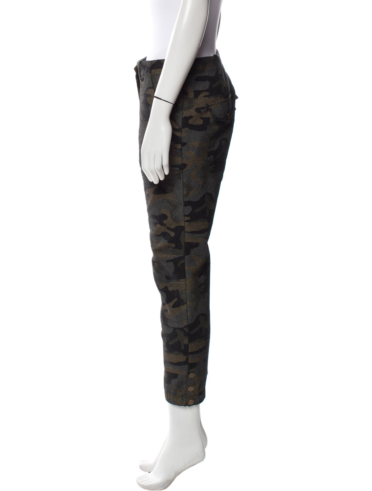 Veronica Beard Camouflage Print Straight Leg Pants