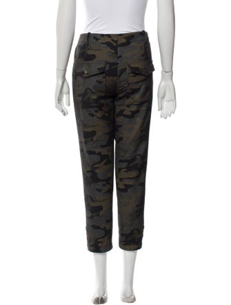 Veronica Beard Camouflage Print Straight Leg Pants