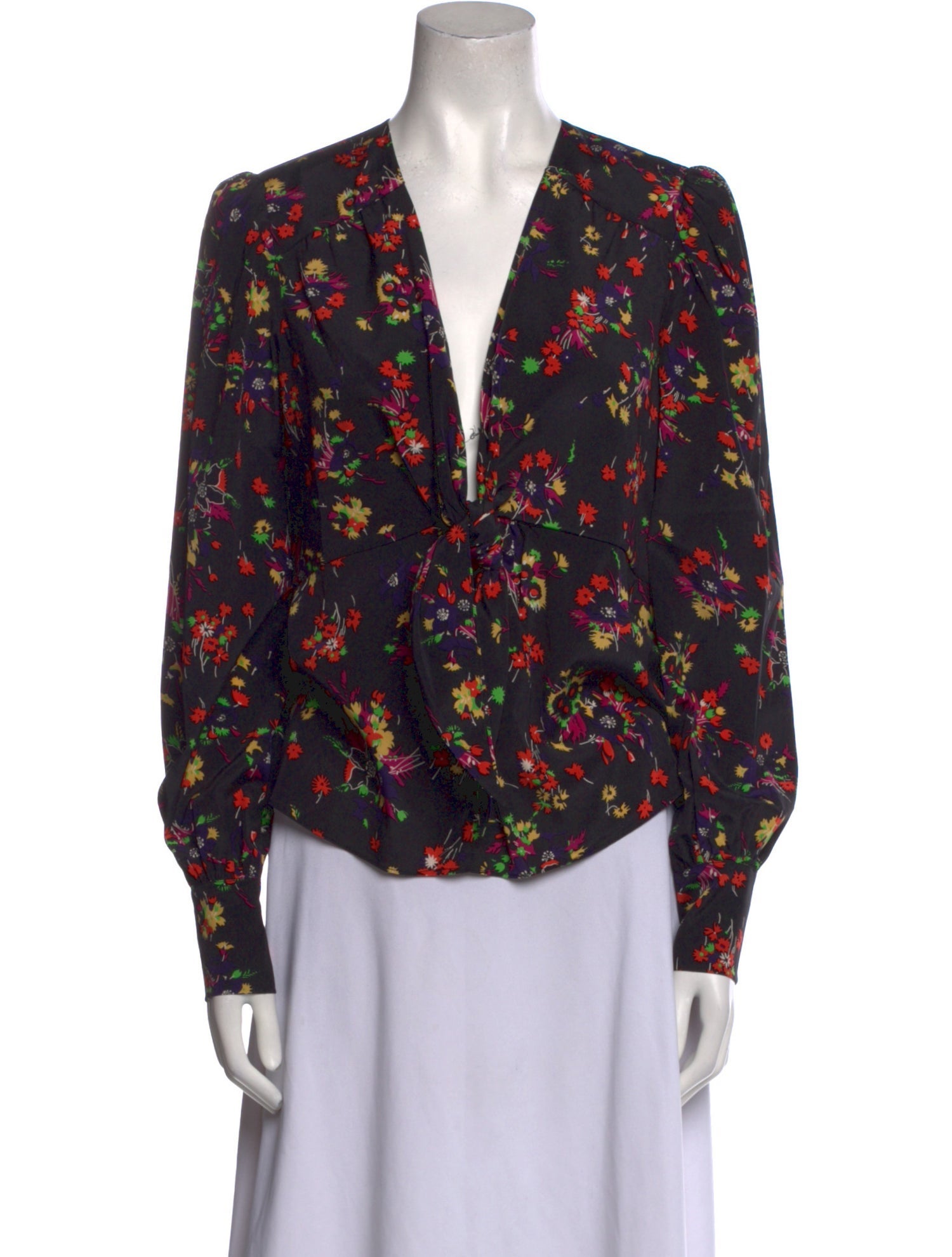 Veronica Beard Silk Floral Print Blouse