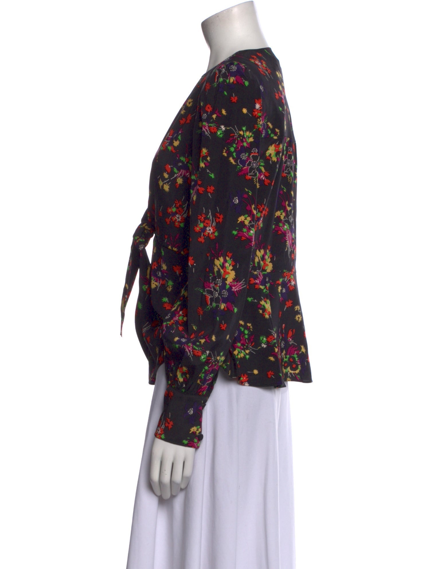 Veronica Beard Silk Floral Print Blouse