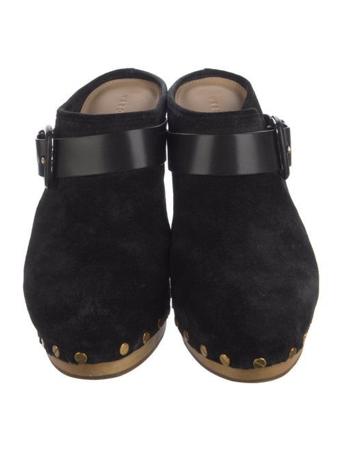 Veronica Beard Suede Studded Accents Mules