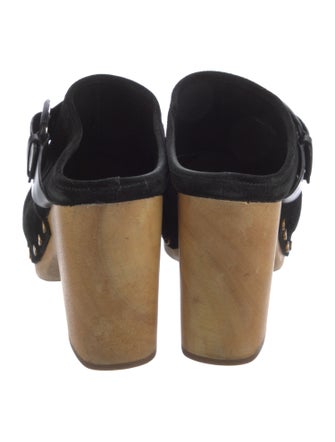 Veronica Beard Suede Studded Accents Mules