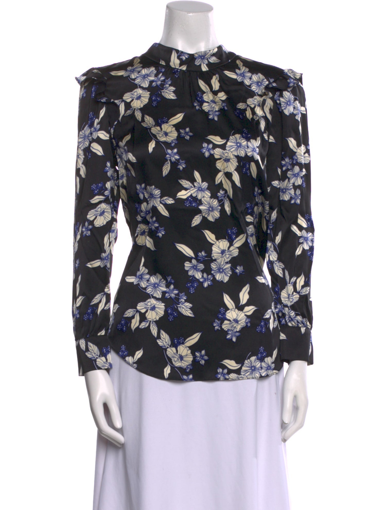 Veronica Beard Silk Floral Print Blouse
