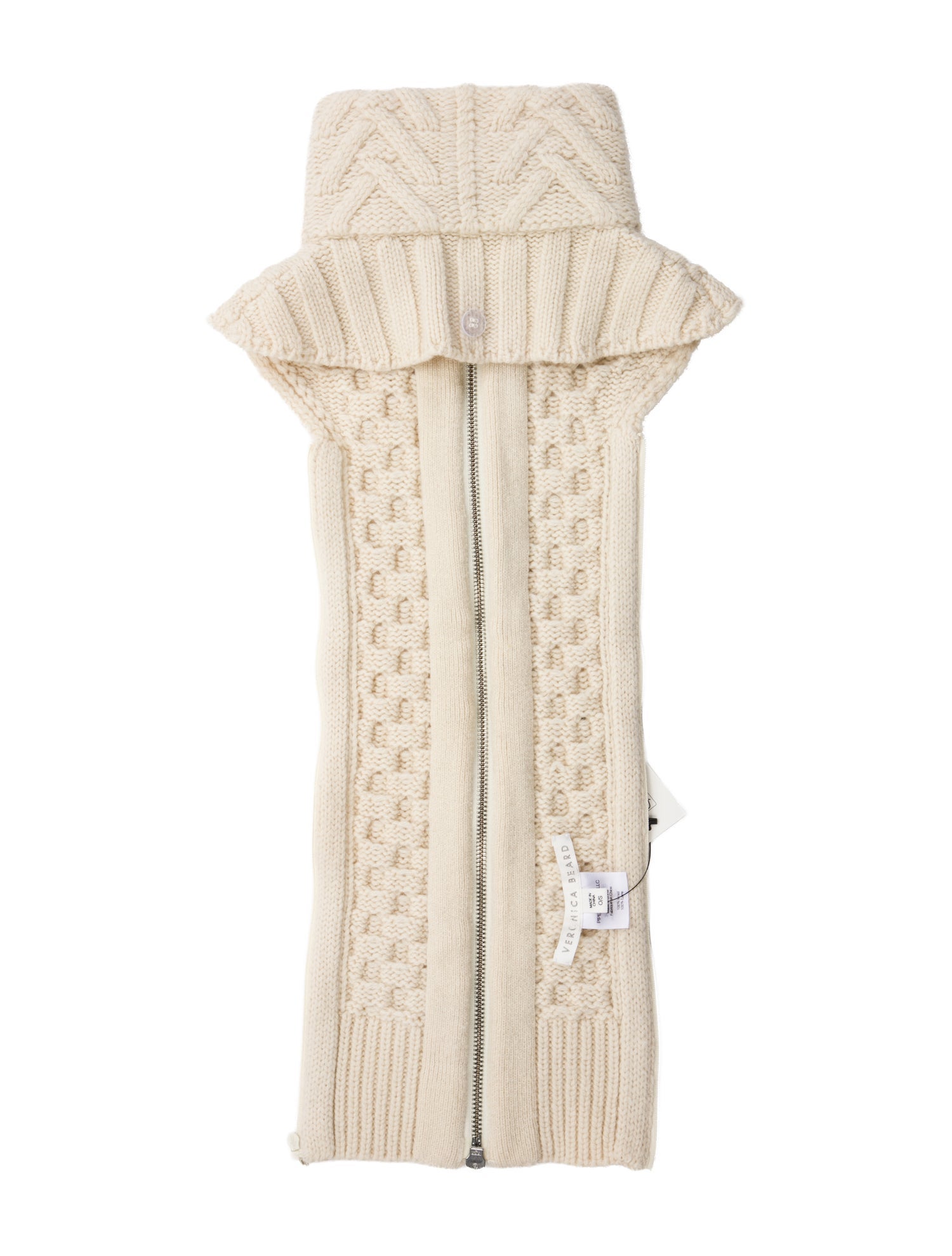 Veronica Beard white knitted dicky