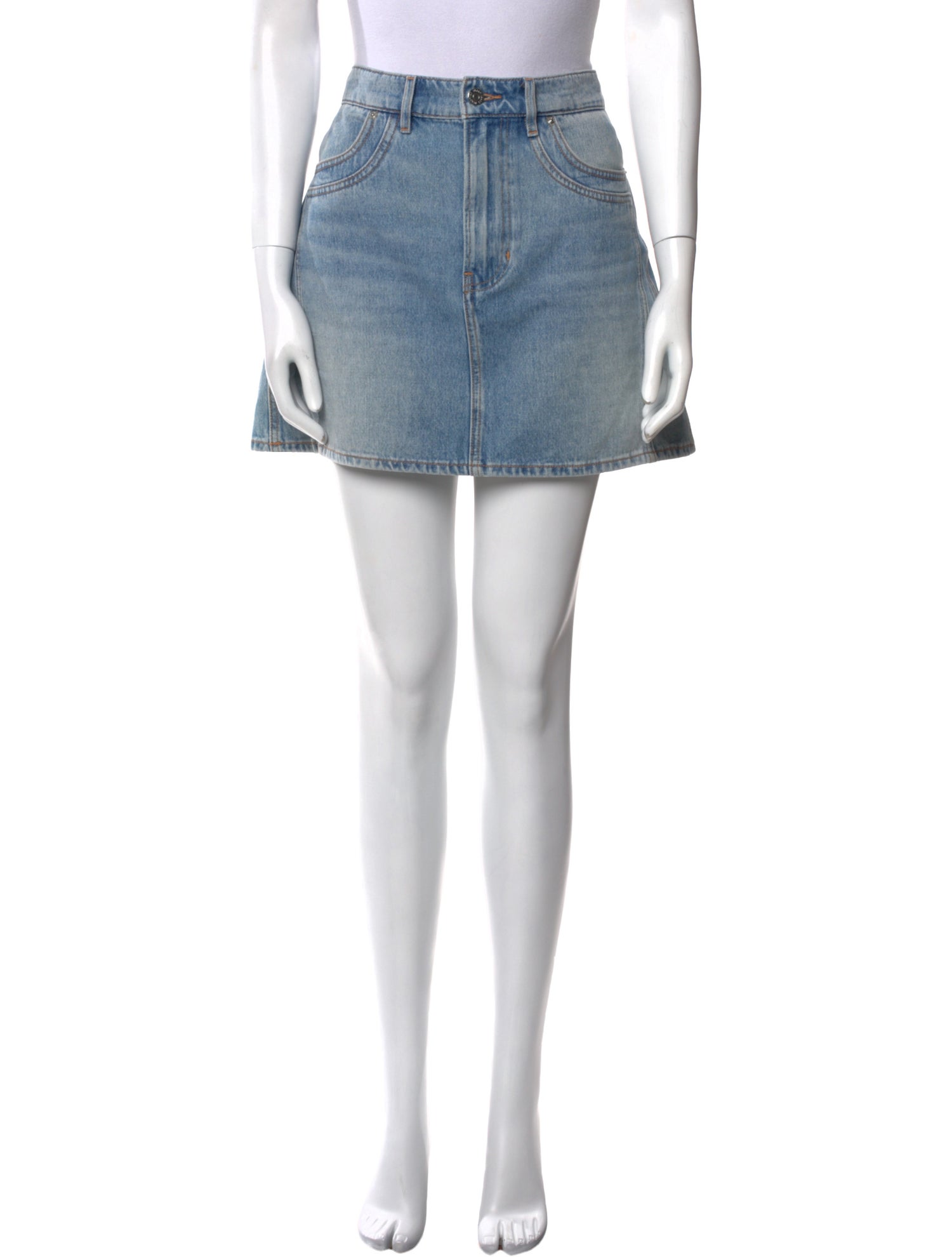 Veronica Beard Raw-Edge Trim Mini Skirt