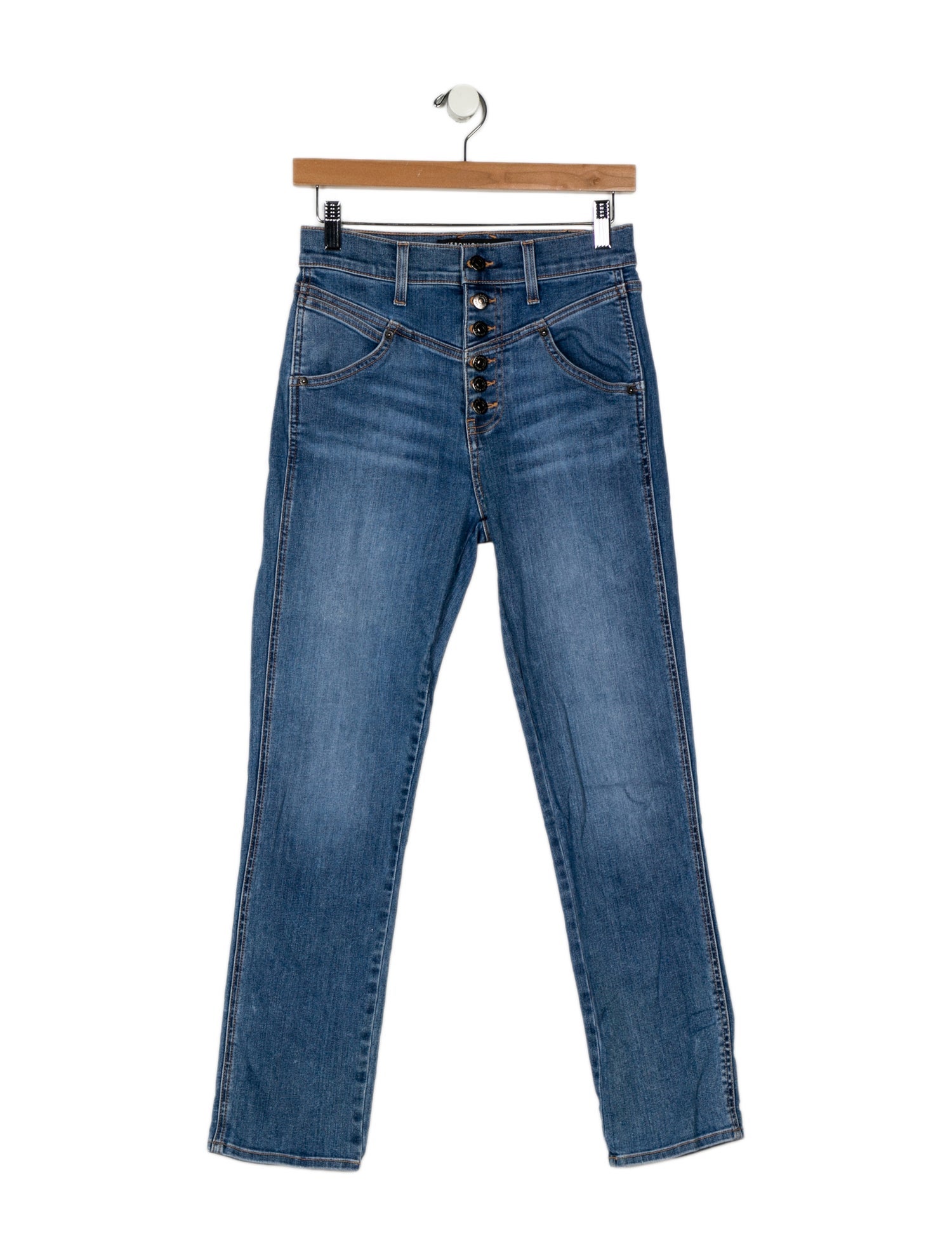 Veronica Beard High-Rise Straight Leg Jeans