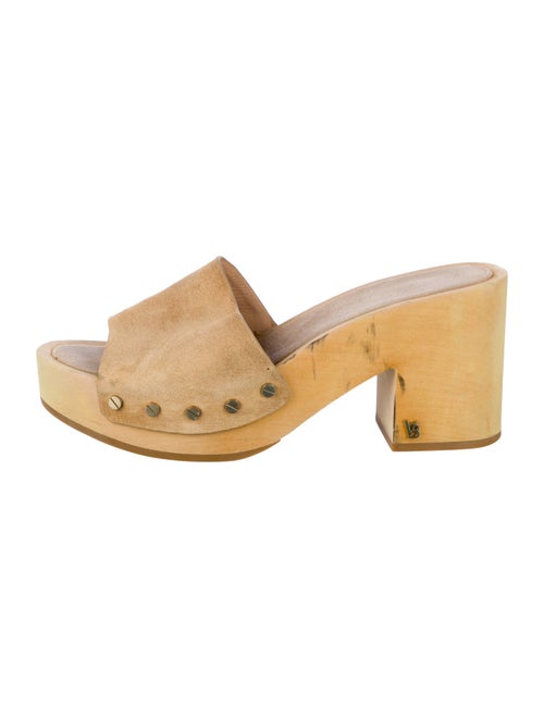 Veronica Beard Suede Studded Accents Slides