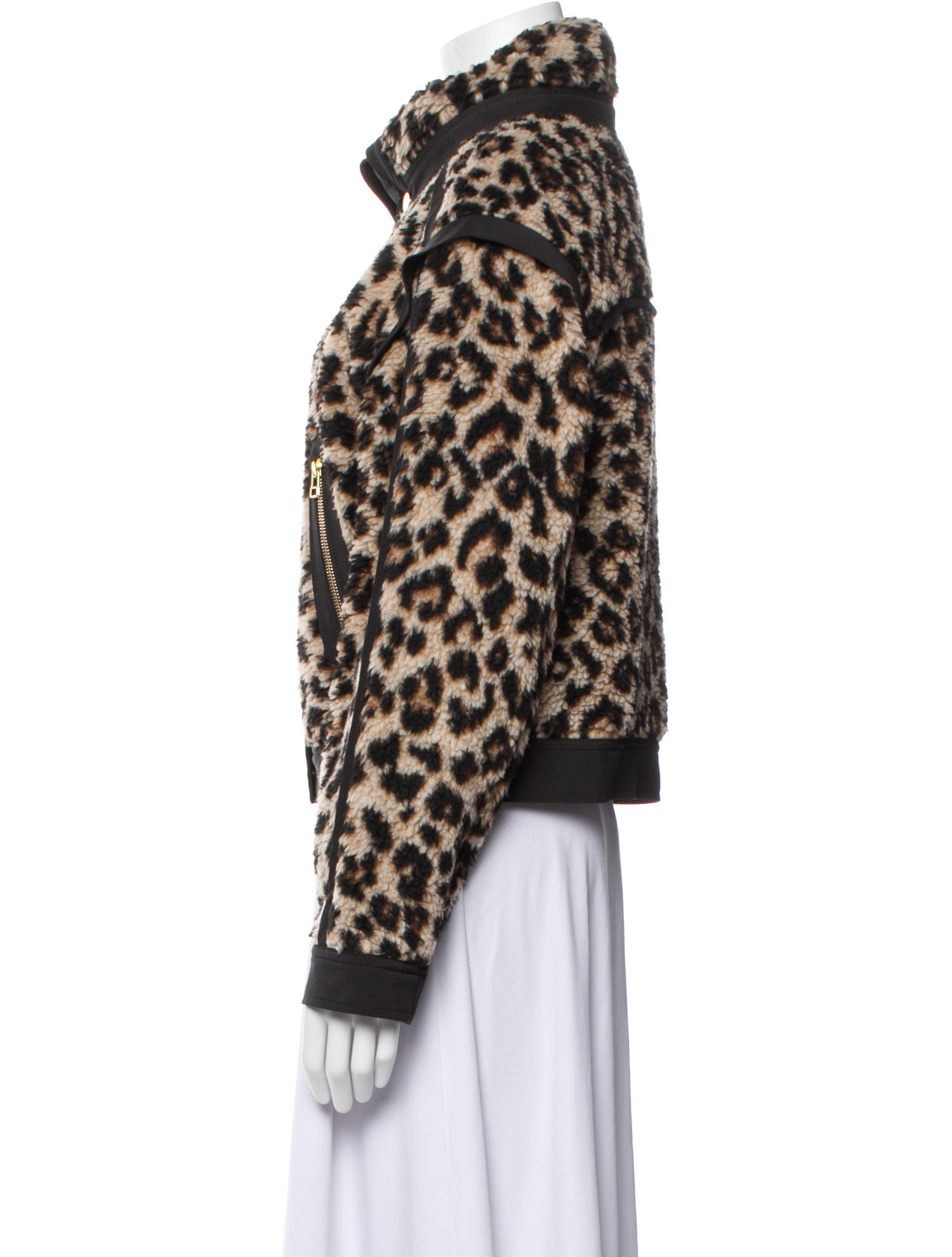Veronica Beard Animal Print Faux Fur Jacket