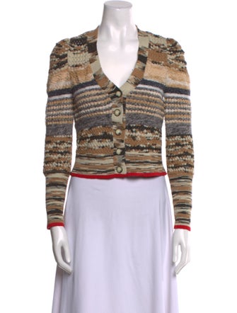 Veronica Beard Striped V-Neck Sweater