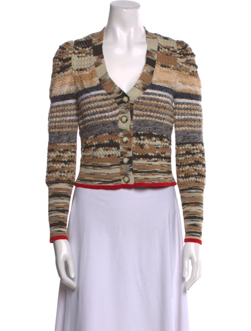 Veronica Beard Striped V-Neck Sweater