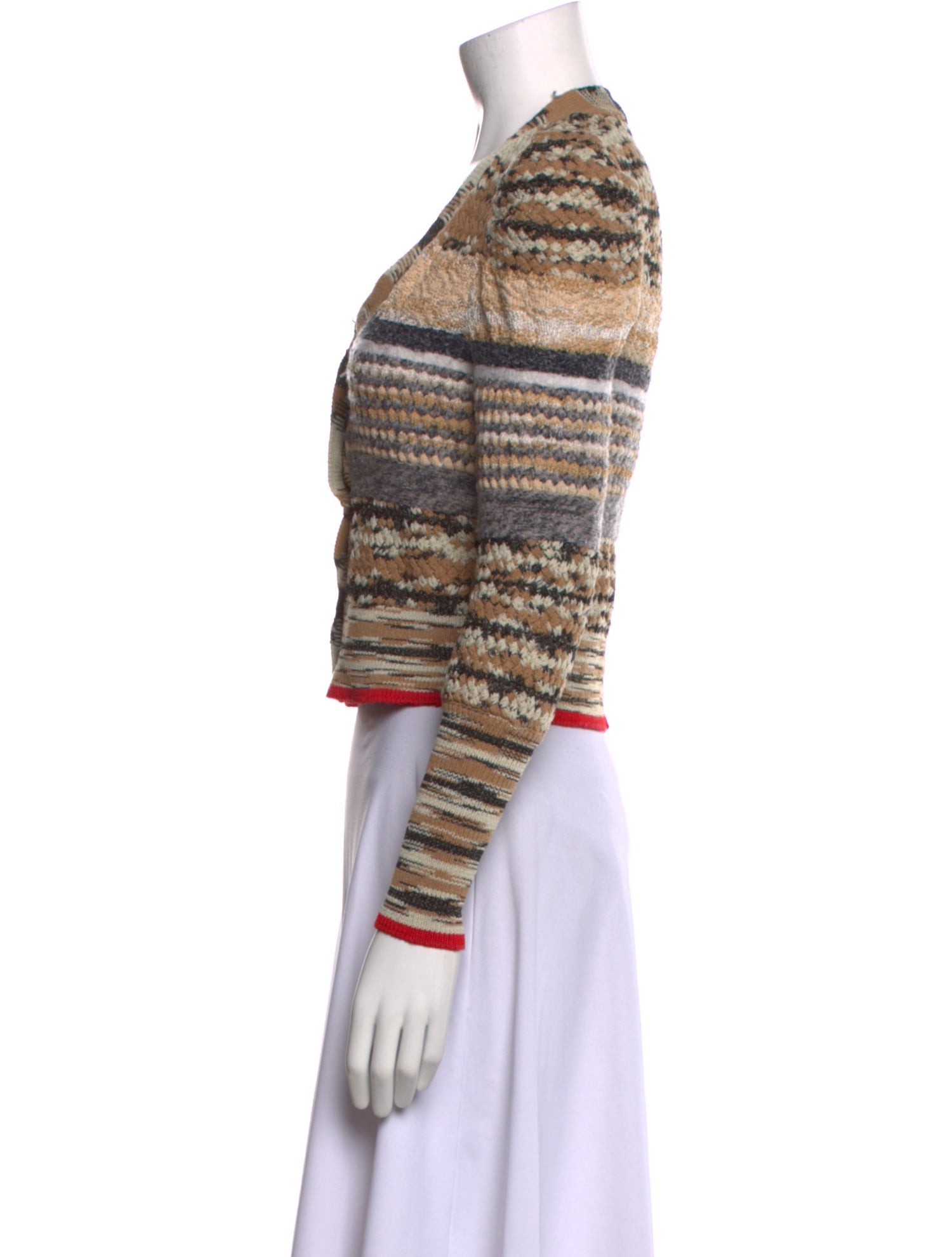 Veronica Beard Striped V-Neck Sweater