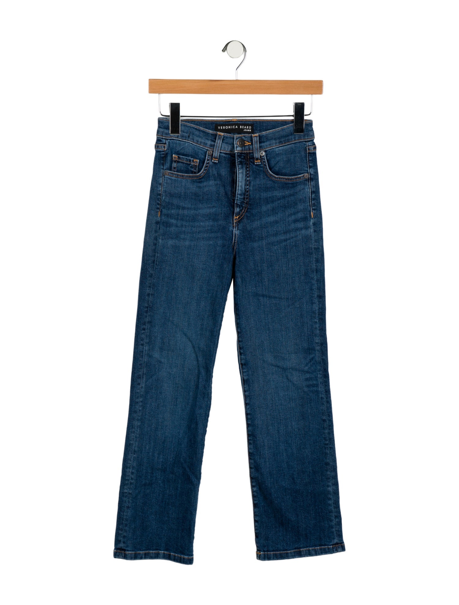 Veronica Beard Mid-Rise Straight Leg Jeans