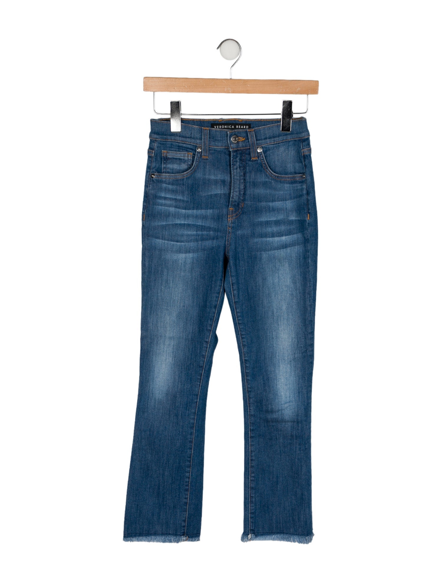 Veronica Beard Mid-Rise Straight Leg Jeans