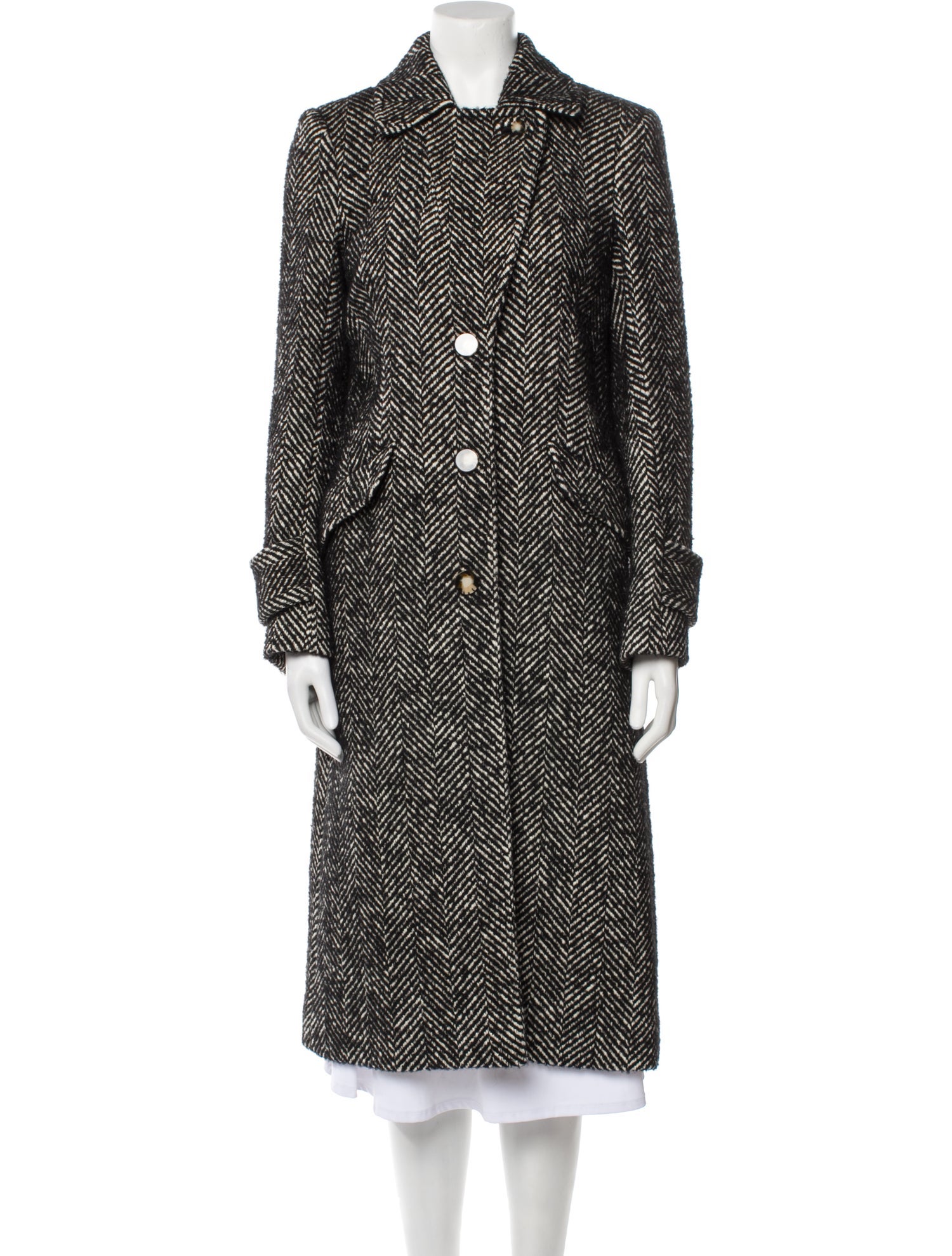 Veronica Beard Tweed Pattern Trench Coat w/ Tags